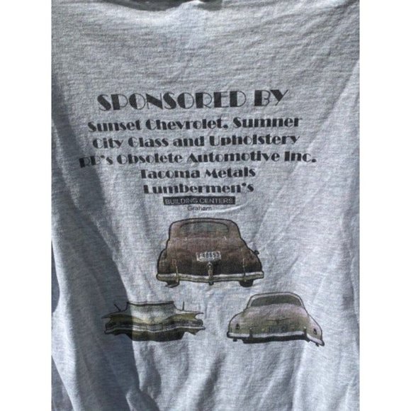 Mens XL Shirt Vintage 2002 Annual GM Car Show Classic Cars Print Grey XL T-Shirt - Picture 4 of 5